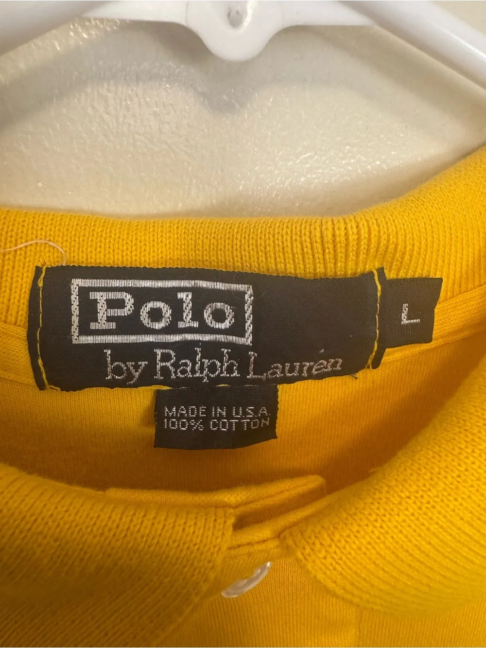 Ralph Lauren Bright Yellow Polo with Navy Pony